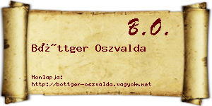 Böttger Oszvalda névjegykártya